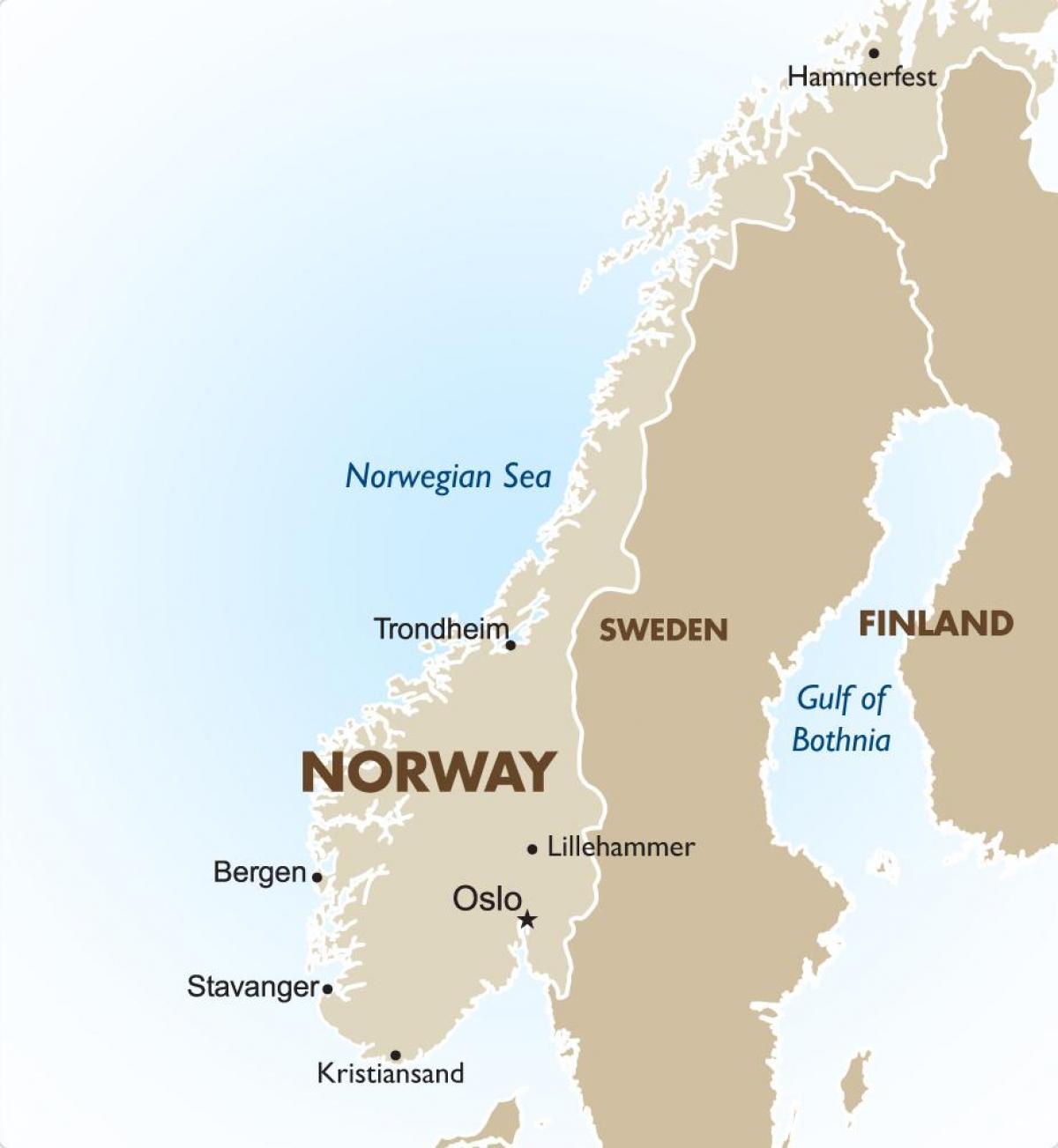 Noruega capital mapa