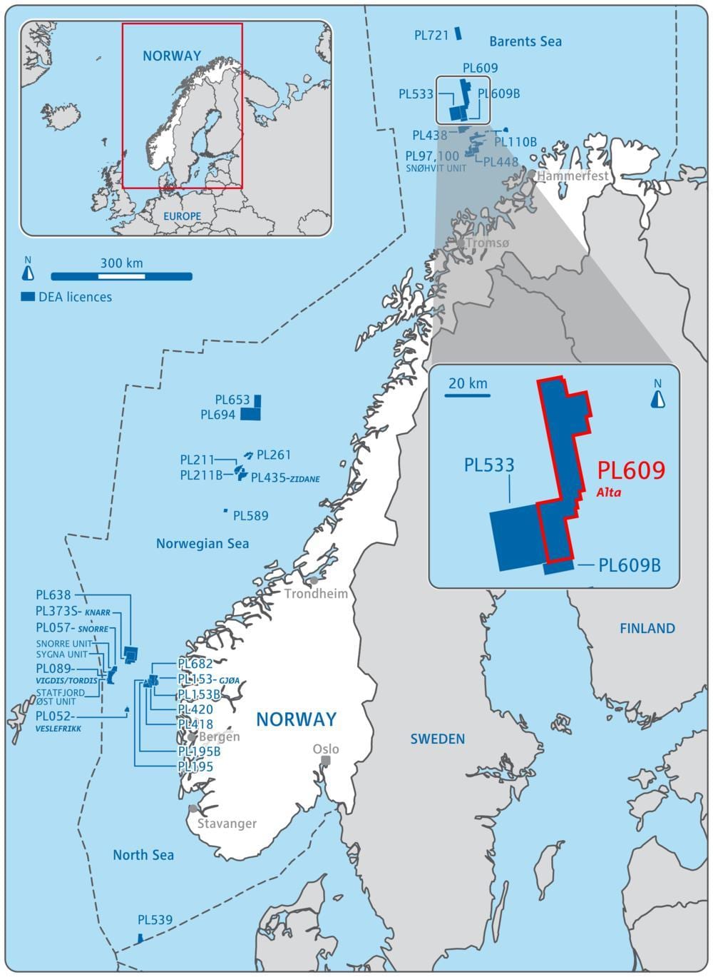 Mapa de Noruega aceite