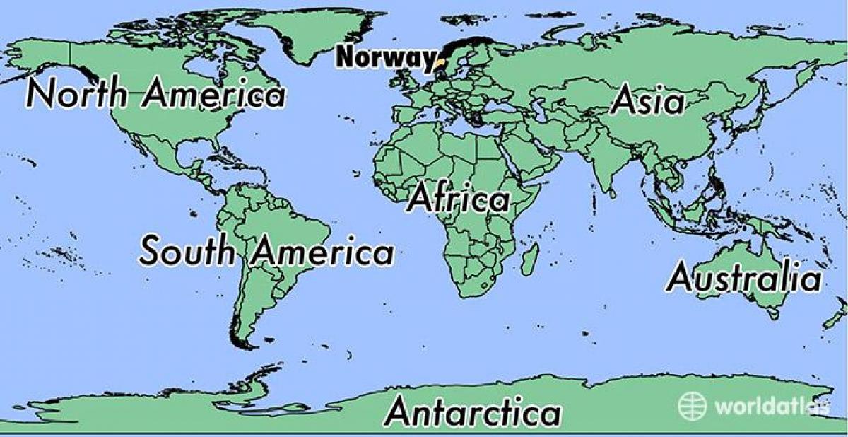 Mapa de Noruega localización no mundo 