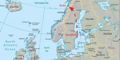 Mapa de bodo Noruega