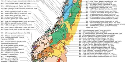 Mapa xeolóxico de Noruega