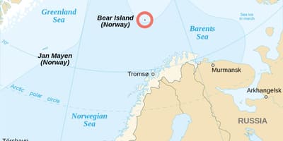 Mapa de Noruega, illas 