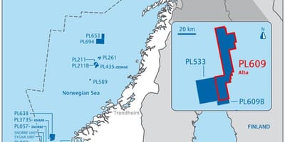 Mapa de Noruega aceite