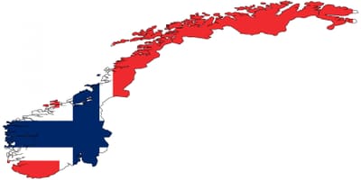 Noruega mapa bandeira