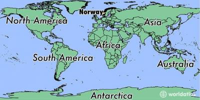 Mapa de Noruega localización no mundo 
