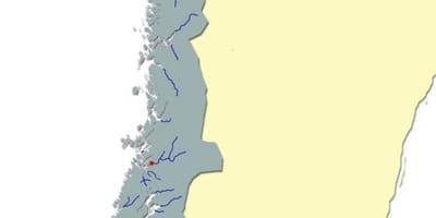 Mapa de Noruega río