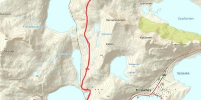 Mapa de Noruega rutas de sendeirismo