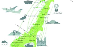 Mapa de Noruega turismo