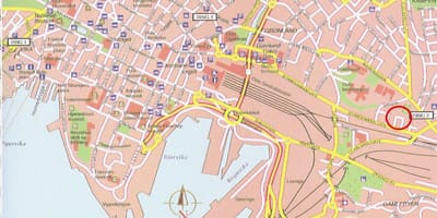 Mapa de oslo, Noruega centro da cidade
